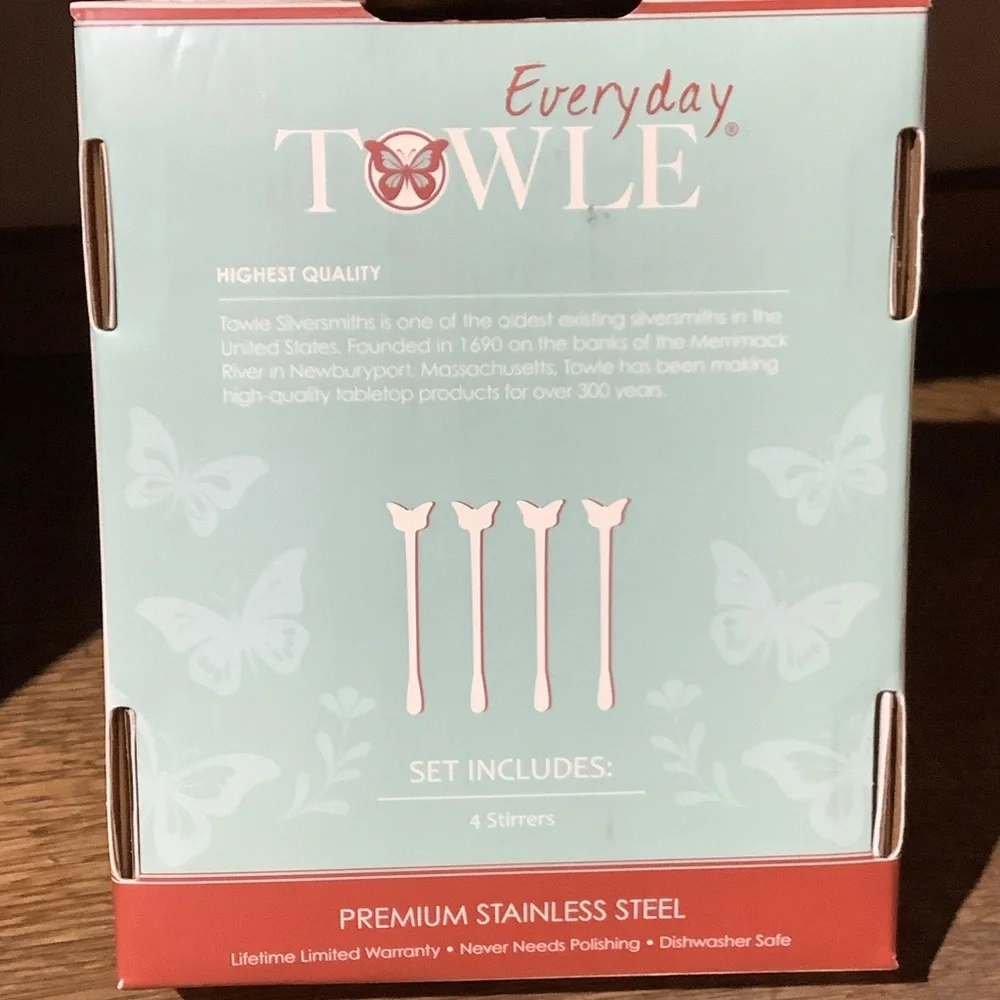 Towle Silver Butterfly Drink Stirrers
